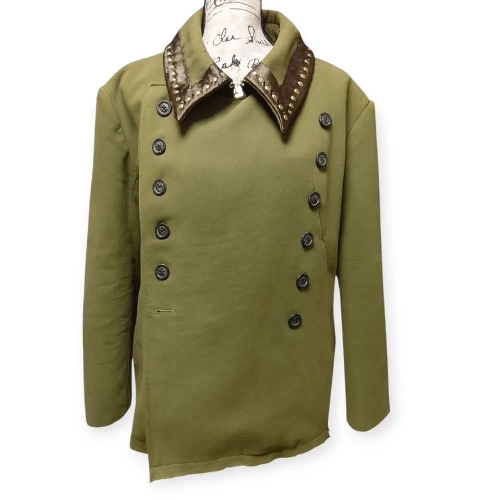 Military Double Breasted Coat by Realzz Official Sz L